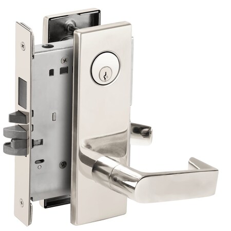 Schlage Entrance Mortise Lock with Deadbolt, 06N Design, Bright Chrome L9453P 06N 625